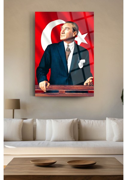 Atatürk cam tablo 120 fiyatları