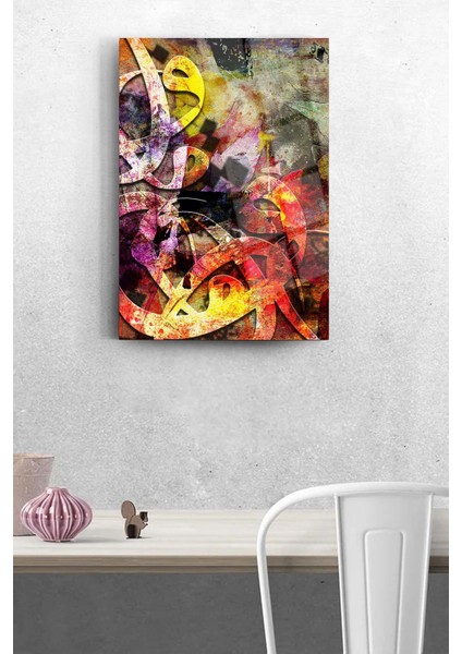 Renkli Vav Yazısı Cam Tablo fiyatları