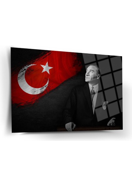 Atatürk Cam Tablo 89-Atatürk Tablosu-Türk Bayrağı Tablosu modelleri