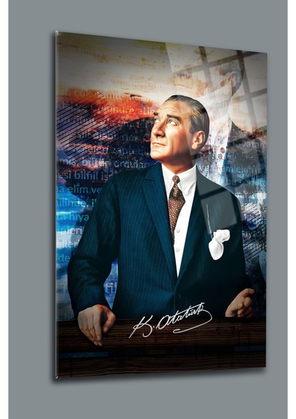 Atatürk Cam Tablo 60