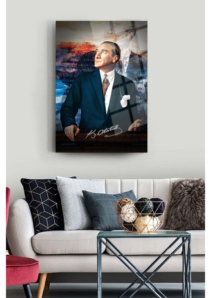 Atatürk Cam Tablo 60 fiyatları