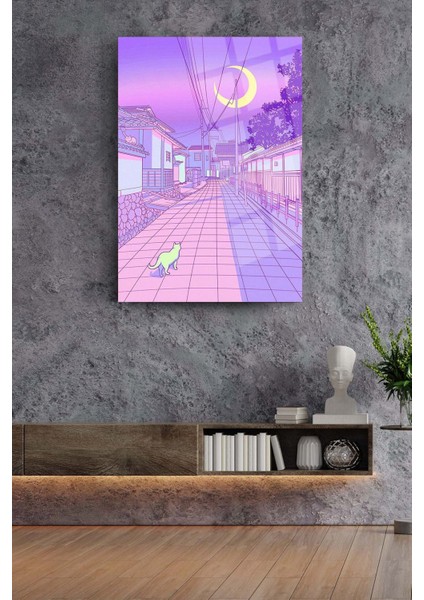 Pembe Sokakta Kedi Cam Tablo fiyatları