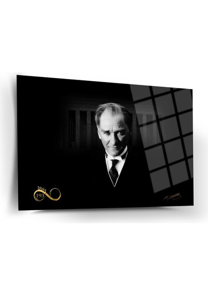 Atatürk Cam Tablo 88-Atatürk Tablosu-Türk Bayrağı Tablosu