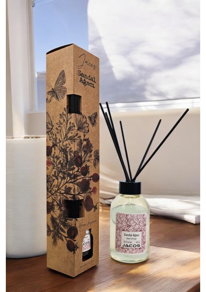 Sandal Ağacı Kokulu Bambu Çubuklu Oda Kokusu 100ML Reed Diffuser