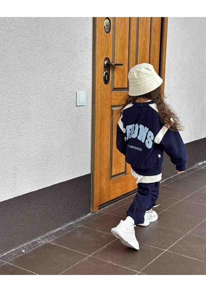 Chons Sloganlı Unisex Lacivert Çocuk Altüst Takım