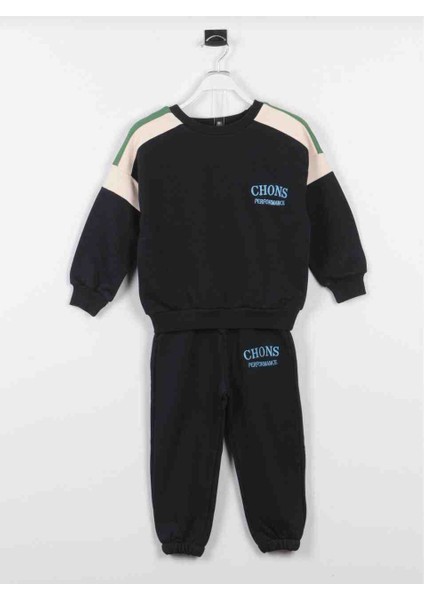 Chons Sloganlı Unisex Lacivert Çocuk Altüst Takım