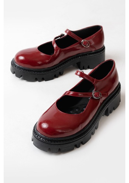 868-756 Bordo Rugan Günlük Yüksek Tabanlı Loafer Ayakkabı modelleri