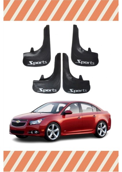 Chevrolet Cruze Sedan Sports Yazılı 4'lü Tozluk Çamurluk Paçalık