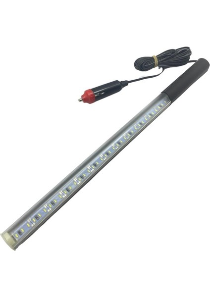 12V Seyyar Lamba 36 Ledli Beyaz Mıknatıslı Anahtarlı (Çakmak Fişli) (3 Mt) (35 Cm)