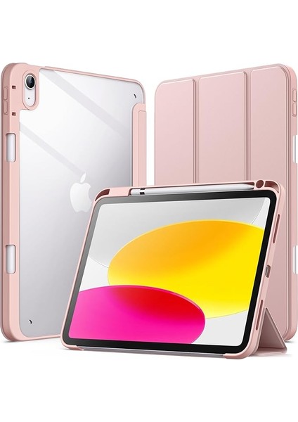 Apple ipad Air 4.5.nesil 10.9 Inç Kılıf Yatay Standlı Uyku Modlu Soft Renkli Kılıf-Kalem Şarja Uygun