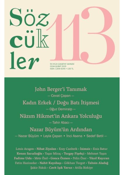 Sözcükler Dergisi 113. Sayı Ocak - Şubat 2025