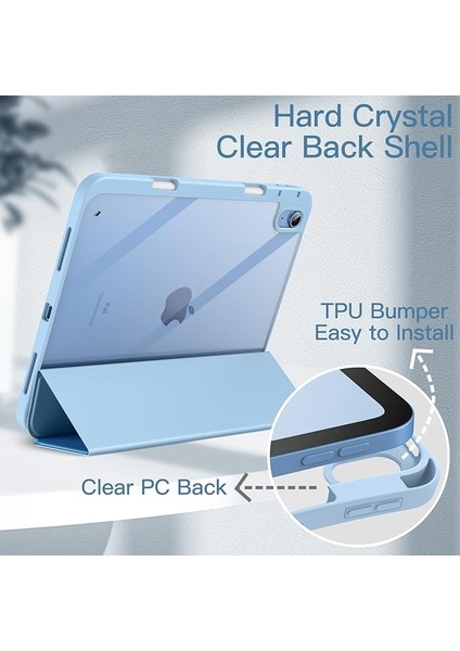 Apple ipad Air 6.nesil 11 Inç M2 2024 Kılıf Yatay Standlı Uyku Modlu Soft Renkli Kılıf-Kalem Şarja Uygun fiyatları