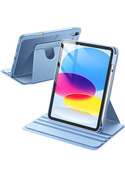 Apple ipad Air 4. 5.nesil 10.9 Inç Kılıf 360 Derece Döner Başlıklı Yatay ve Dikey Standlı Kılıf-Kalem Şarja Uygun