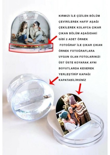 Kar Küresi Fotoğraflı - Kar Taneli Küre - Fotoğraflı Kar Küresi - Kar Taneli Küre