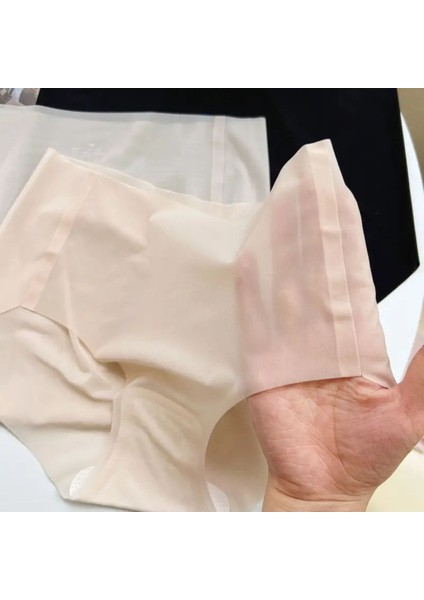 2'li Set Ultra Ince Mikro Şeffaf Dikişsiz Iz Yapmaz Buz Ipek Elastik Lazer Kesim Külot Fuşya