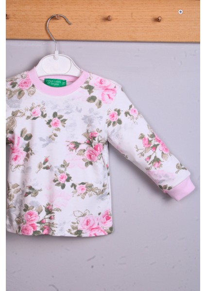 Büyük Çiçek Desenli Kız Bebek Eşofman Takımı Pamuk fiyatları