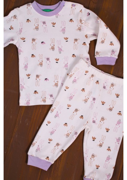 Tavşan Desenli Kız Bebek Eşofman Takımı Pamuk fiyatları