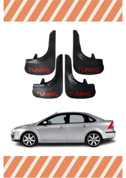 Ford Focus 2 Sd 2005-2011 Tunıng Yazılı 4'lü Tozluk Çamurluk Paçalık