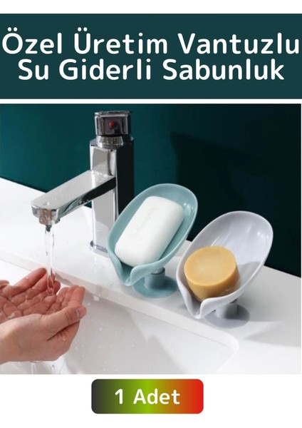 Özel Üretim Banyo Mutfak Lavabo Su Giderli Küflenme Kuruma Koku Önleyici Vantuzlu Sabunluk 1 Adet