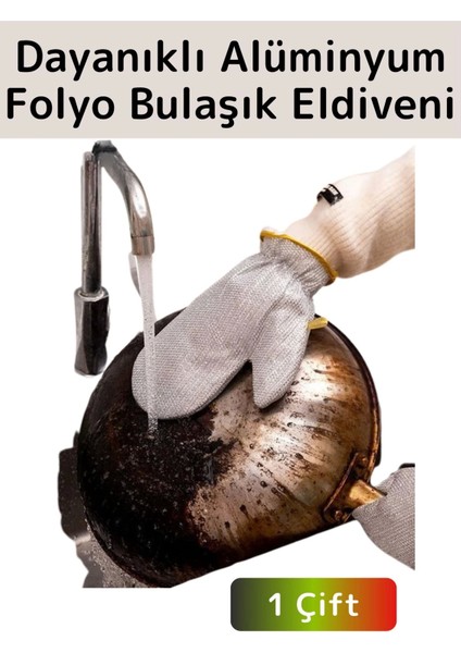 Esnek Yağ Kir Temizleyici Alüminyum Bulaşık Eldiveni 1 Çift