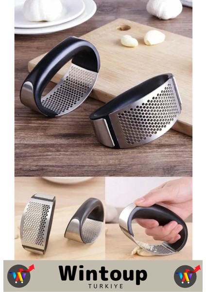 Premium Yüksek Kaliteli Garlic Press Rahat Tutuş Gondol Tasarım Çelik Yeni Nesil Sarımsak Rendesi