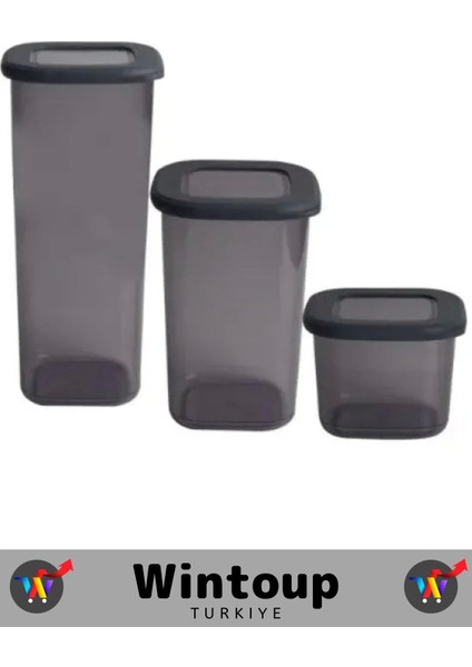 Dayanıklı Malzeme Tat Koku Geçirmez Esnek 3 Boy Gıda Erzak Saklama Kabı Seti modelleri