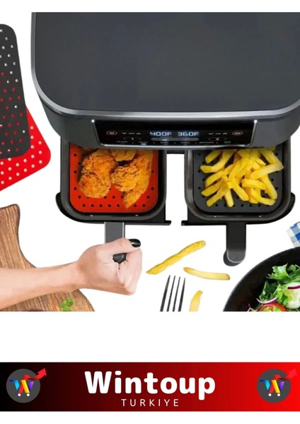 Özel Bpa Free Isıya Dayanıklı Kolay Temizlenir Airfryer Silikon Pişirme Kağıdı 3 Adet