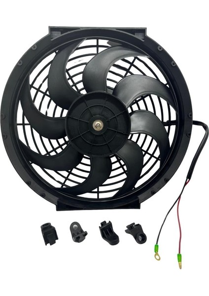 12V FAN MOTORU ÜFLEYİCİ AKSİYEL 11 " (HELİS) (DIŞ ÇAP 320 MM)