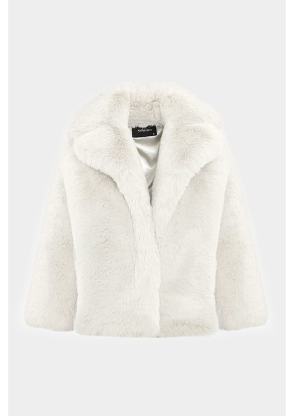 Premium Uzun Tüylü Rex Suni Kürk Kadın Mont