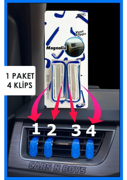 20 Adet Klips, Havalandırma Kokusu, Araba Kokusu 5 Paket 5 Renk 5 Farklı Koku