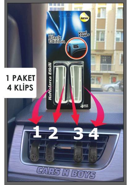 20 Adet Klips, Havalandırma Kokusu, Araba Kokusu 5 Paket 5 Renk 5 Farklı Koku