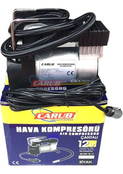 Çakmaklık Girişli Oto Hava Kompresörü 12 Volt Metal Gövdeli