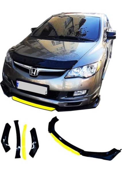 Honda Civic Fc5 4 Parça Sarı Altlı Ön Lip