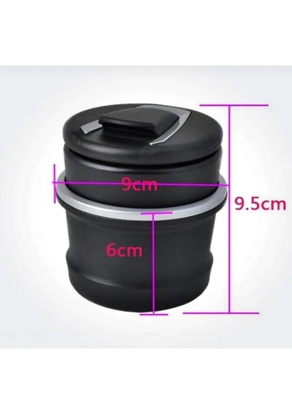 Oto Eev Ofis Için Küllük LED Li ve Işikli Kapaklı Kokusuz Bardaklı Aparatı Küllük modelleri