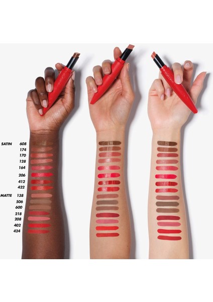 Rouge Artist For Ever 218 - Nemlendirici, Uzun Süre Kalıcı Saten ve Mat Ruj modelleri
