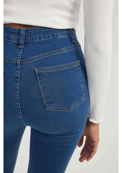 Kadın Mavi Anna-Super Skinny Fit Dar Kesim Pamuklu Kot Pantolon B8593AXNS indirimleri