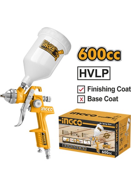 Endüstriyel Hvlp Hava Püskürtme Tabancası 600CC