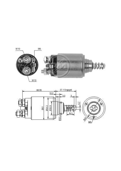 24V Marş Otomatiği Bosch Tipi (Sol Tek Çıkış) (Gümüş Cıvata) 010