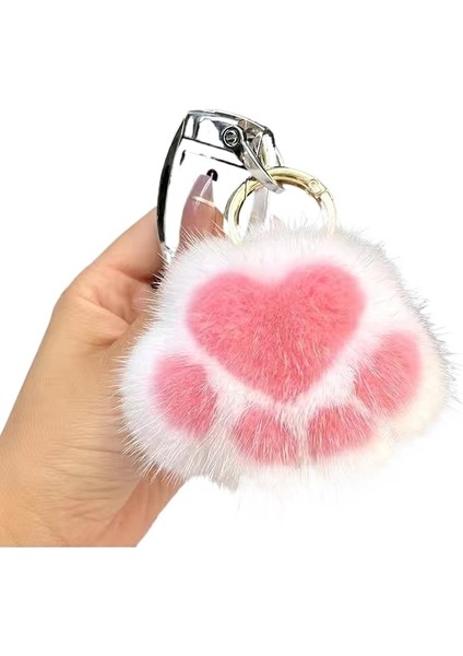 Peluş Kedi Pençe Okul Çantası Kolye Anahtarlık Kolye (Yurt Dışından)