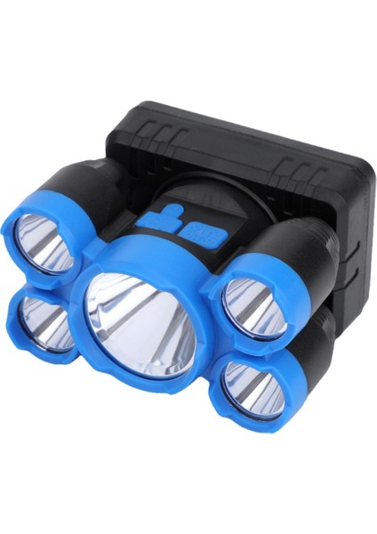 Güçlü LED -Çekirdek Far Su Geçirmez Güçlü Işık Uzun Atış USB Şarj Edilebilir Far Mavi (Yurt Dışından)