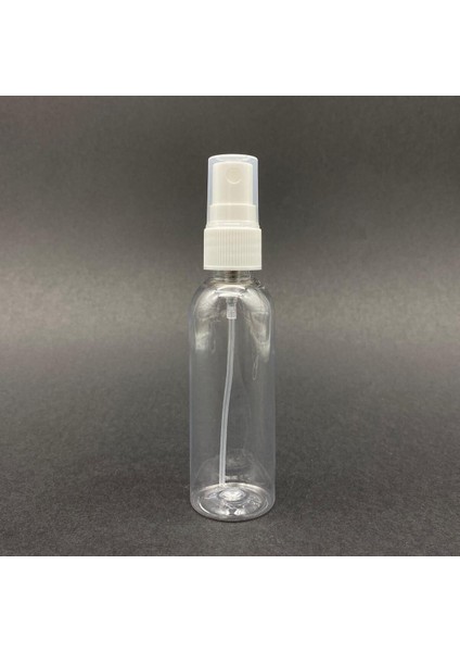 10 Adet 50 cc Plastik Şişe - Beyaz Spreyli - 50 ml Spreyli Pet Şişe