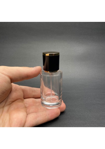 2 Adet 30 ml Parfüm Şişesi - Gümüş Metal Spreyli + Gold Siyah Kapaklı fiyatları