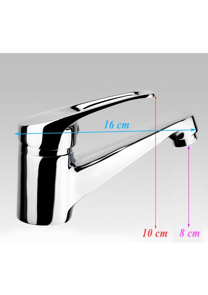 Vista Mix Batarya Krom Lavabo Banyo Mutfak Musluğu Musluk Mermer Tezgah Üstü Çift Su Giriş Evye fiyatları