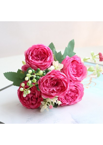 Yapay Çiçekler Şakayık Odası Dekoru Yılbaşı Dekoru 2 Adet Pembe (Yurt Dışından)