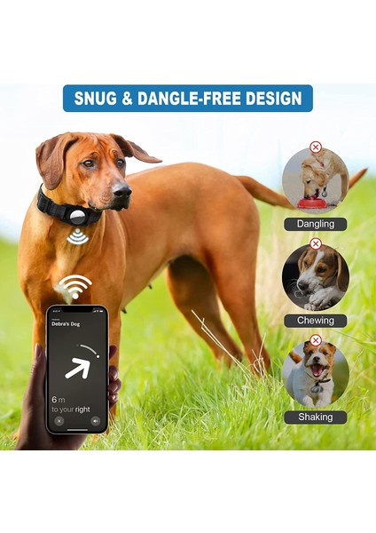 Köpek Tasması, Apple Hava Etiketleri Için Yansıtıcı Hava Etiketli Köpek Tasması Siyah (Yurt Dışından)