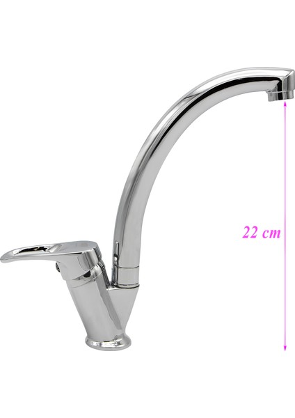 Vista Mix Uzun Batarya Krom Lavabo Banyo Mutfak Musluğu Musluk Mermer Tezgah Üstü Çift Su Giriş Evye fiyatları