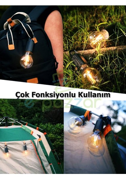 Portatif Askılı 3 Kademeli Şarjlı Kamp Bahçe Araç Ev Araç Outdoor Işıldak Aydınlatma LED Lamba fiyatları