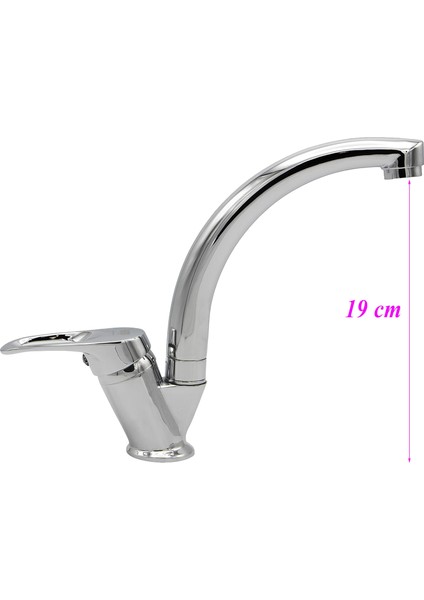 Vista Mix Kısa Batarya Krom Lavabo Banyo Mutfak Musluğu Musluk Mermer Tezgah Üstü Çift Su Giriş Evye fiyatları