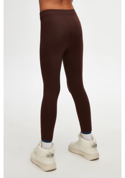 Kahverengi Basic Kız Çocuk Yazlık Tayt fırsatları