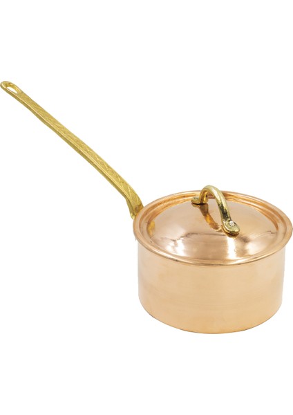 Bakır Sos Tavası Kapaklı Model (15 CM)